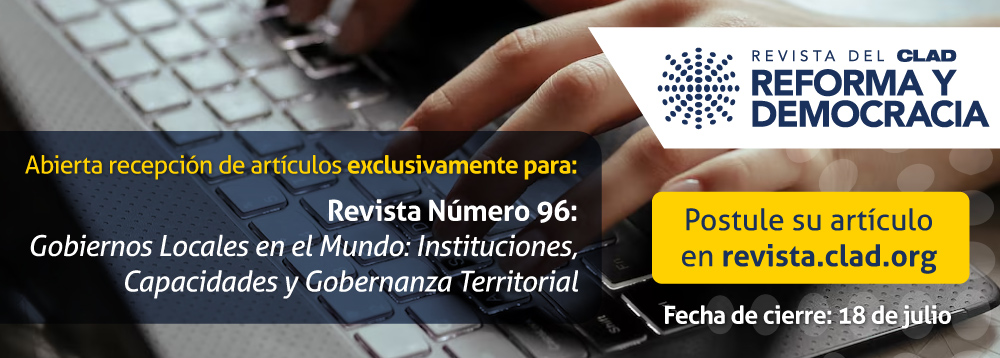 Abierta recepción de artículos exclusivamente para número 96: Gobiernos locales en el mundo